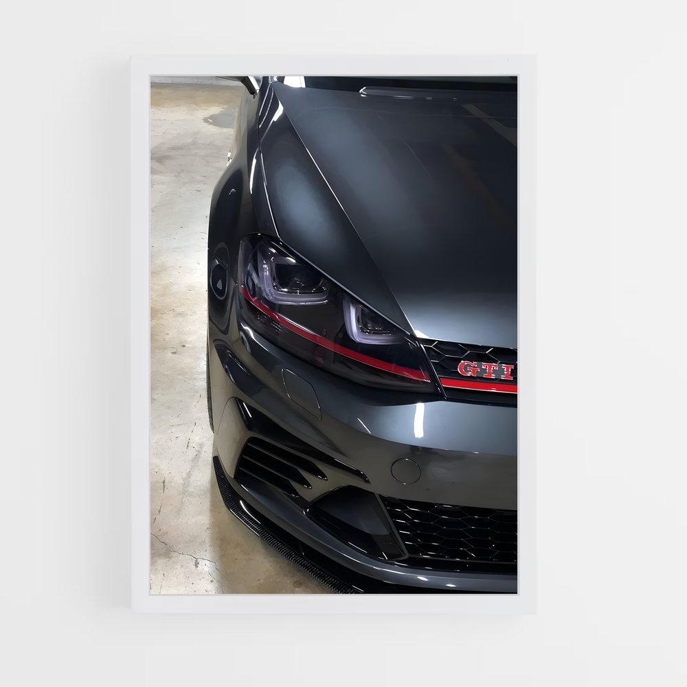 Poster GTI Noir Éblouissant – affiche Volkswagen (vue 3)
